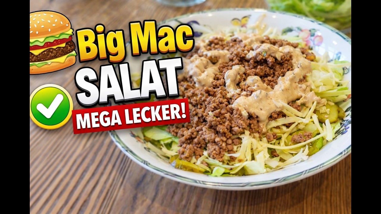 Mega lecker & schnell Burger Salat Big Mac Rezept in 5 Minuten!