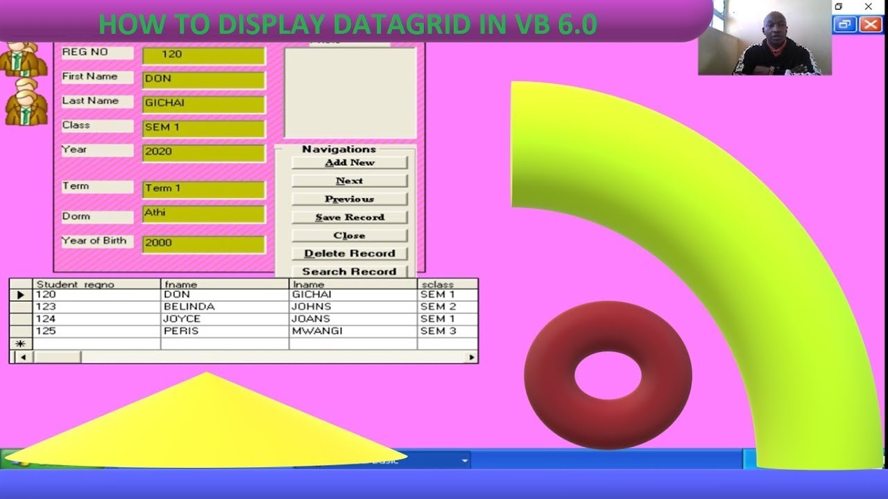 How to Display DATAGRID in VB 6.0 Microsoft Visual basic 6.0