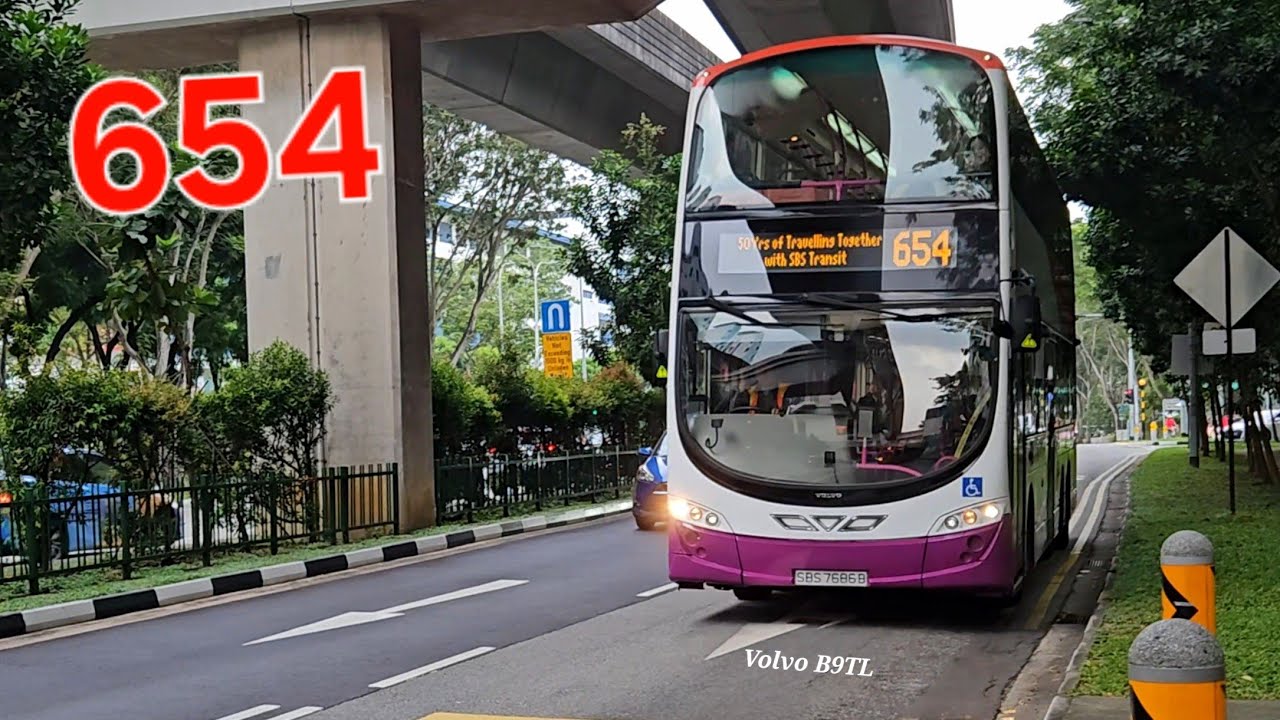 SBS7686B - SBS City Direct Bus Service 654 [Volvo B9TL (Wright Eclipse Gemini 2) (Batch 1)]
