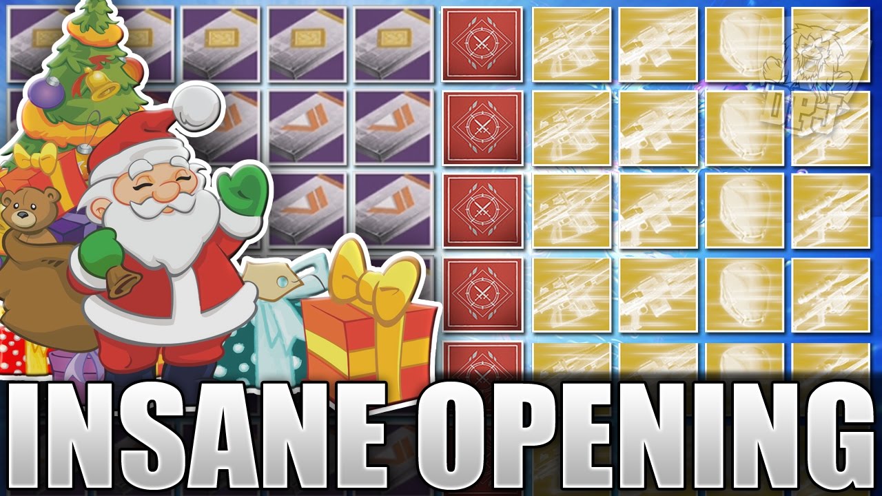 Destiny: Insane Christmas Opening - 25+ Packages, 15+ Exotics & Much More!