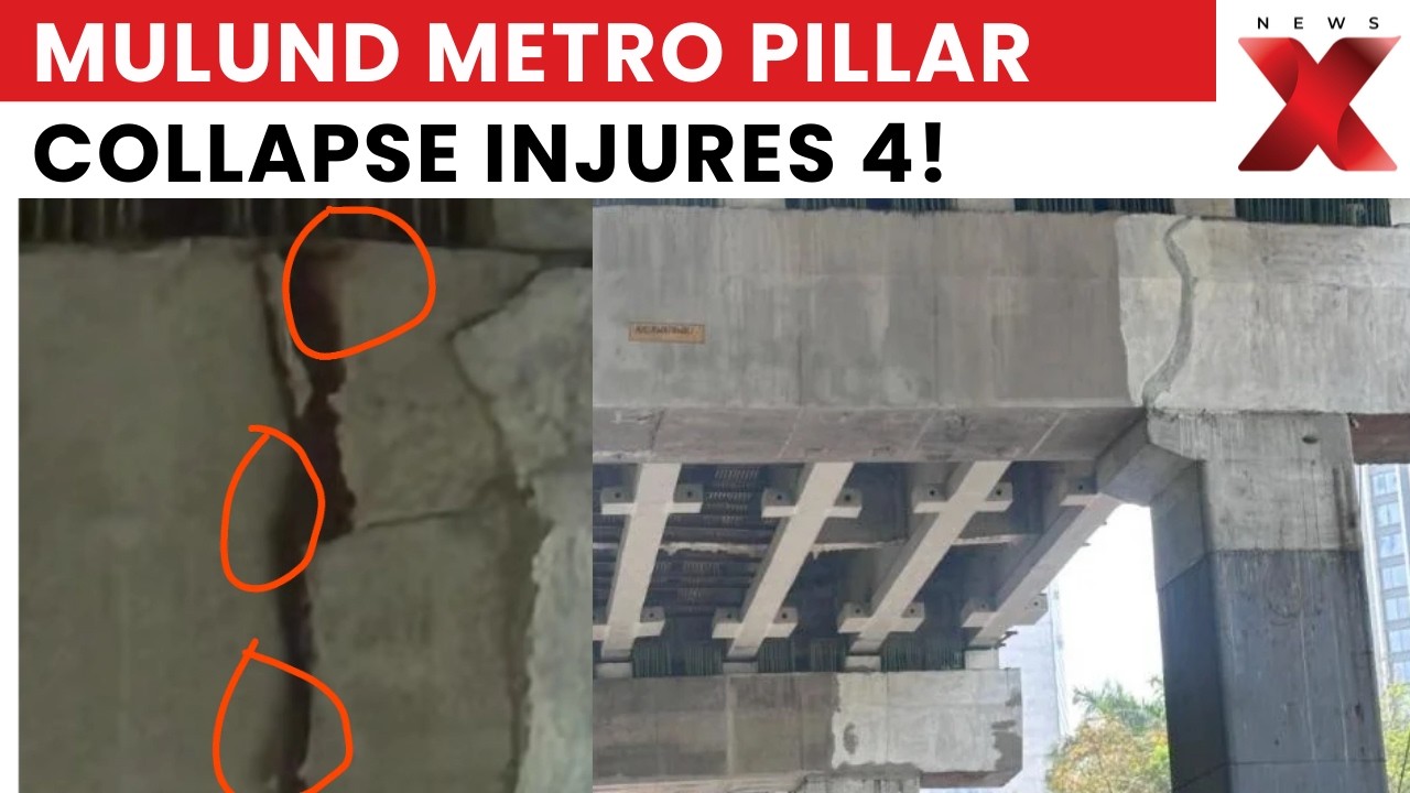 Metro Pillar Collapses in Mulund, Mumbai Injuring 3-4 During Construction Work
