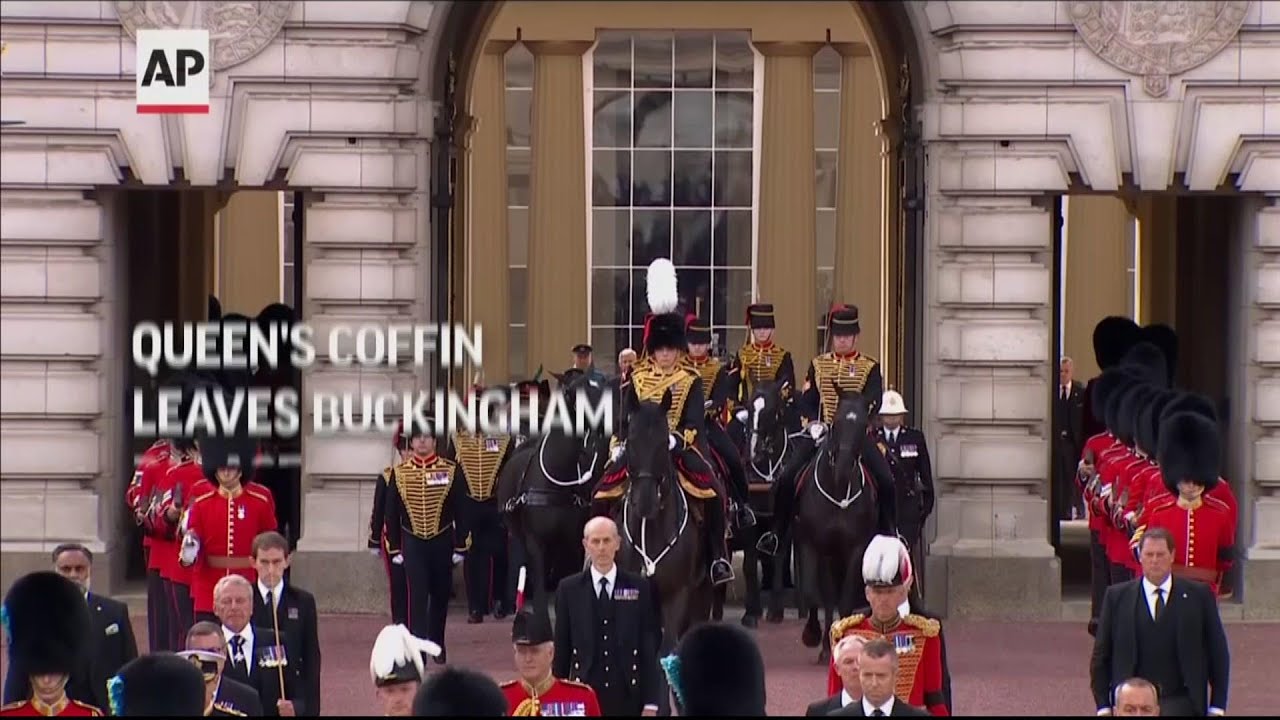 Queen's coffin leaves Buckingham Palace