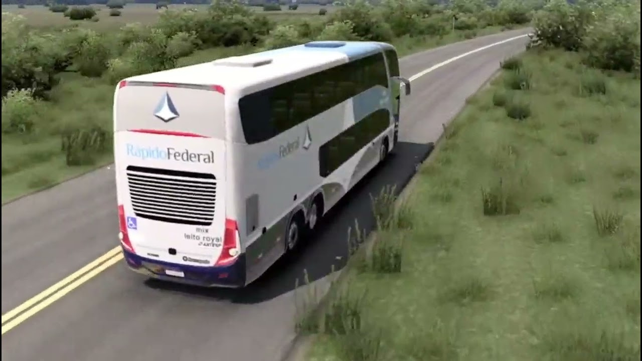 [ETS2] Dirigir um ônibus da Rápido Federal no mundo virtual.
