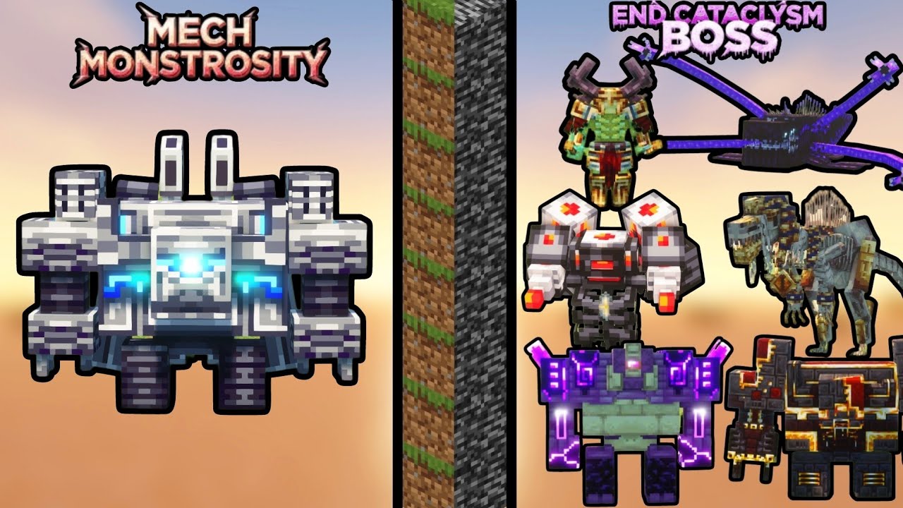 MECH MONSTROSITY vs ALL L_ENDER'S CATACLYSM BOSS | Minecraft’s Most Destructive Battle