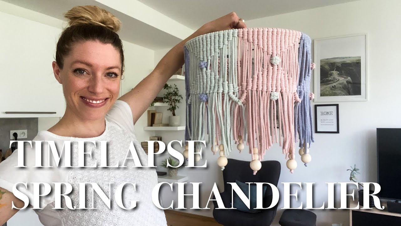 TIMELAPSE Cute Macrame Chandelier For Advanced Macrame Makers