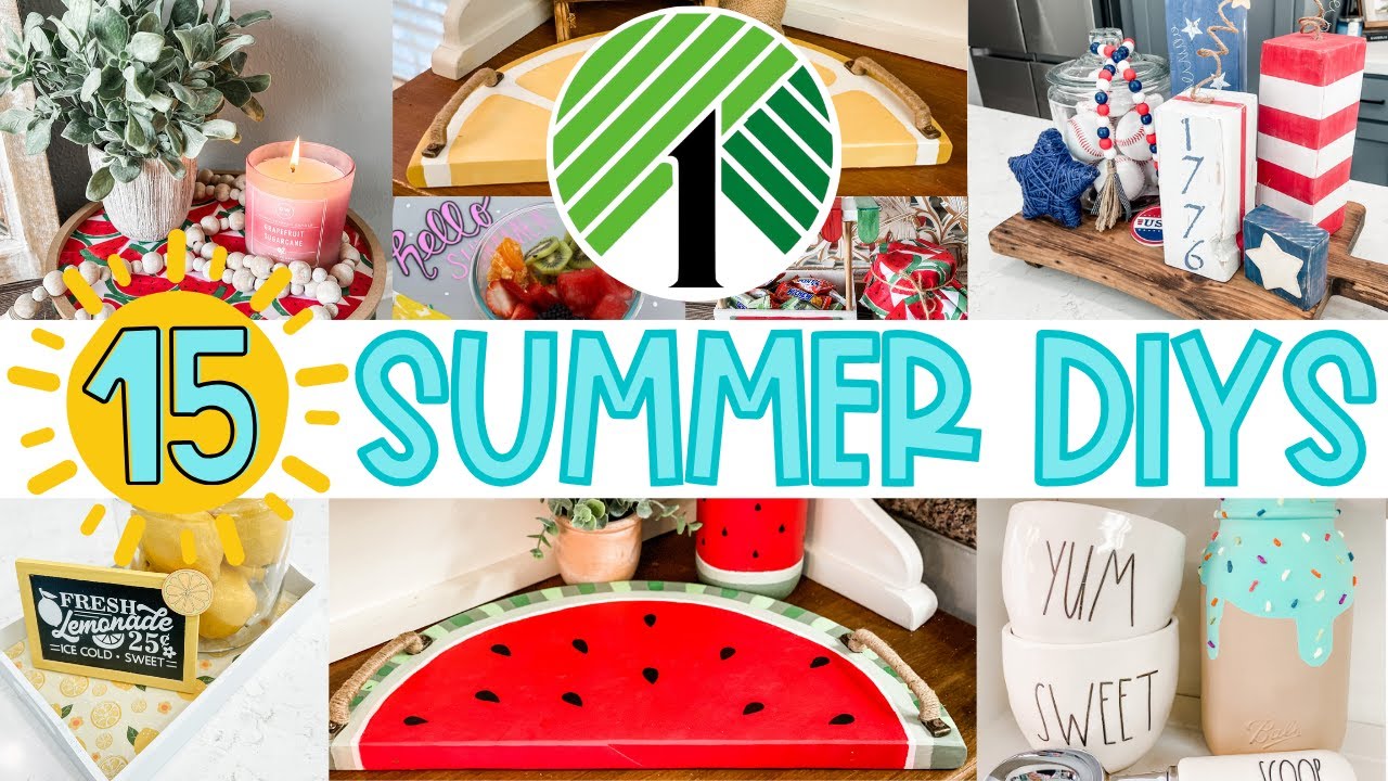 ☀️ Cheap to Chic: Summer DIY Home Decor from Dollar Tree supplies!  Summer ideas on a budget!