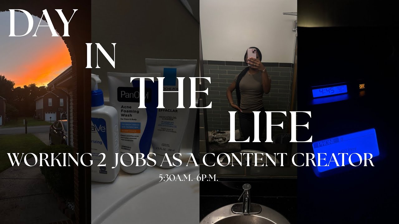 day in the life: working 2 jobs as a content creator + full time student (5:30am-6pm)