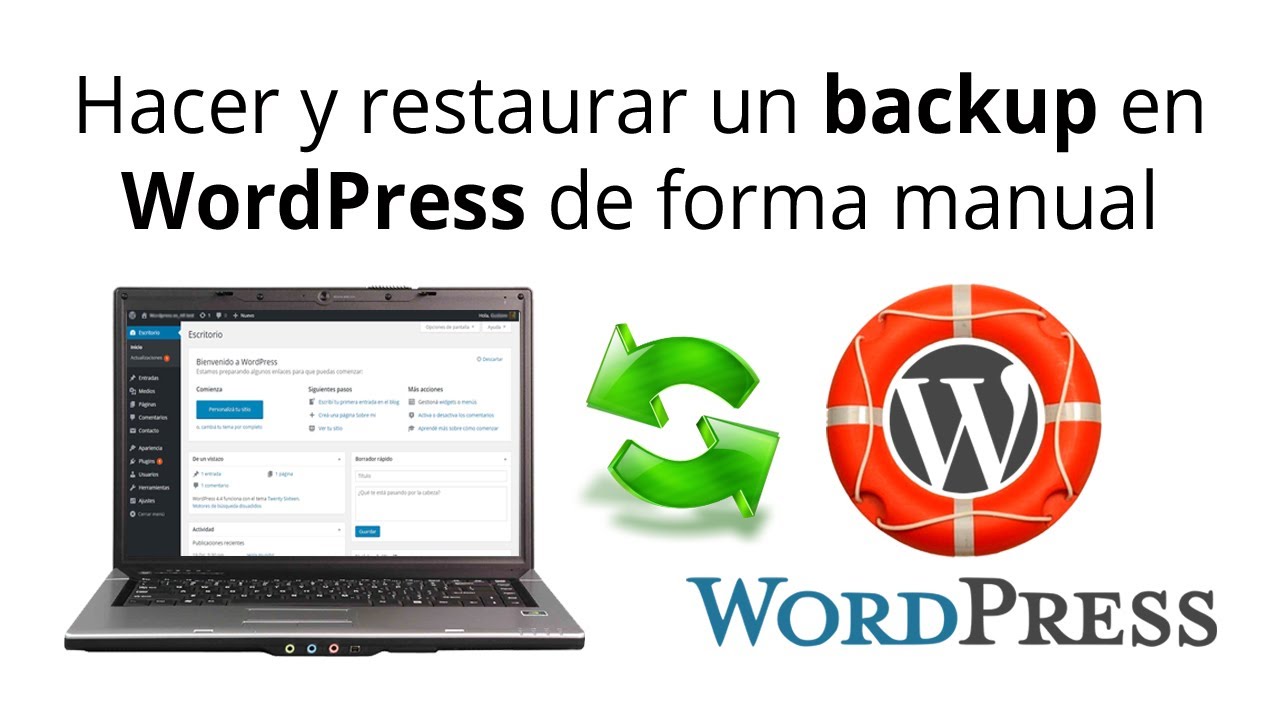 ✅ Hacer y restaurar una copia de seguridad ❤️ backup en WordPress de forma manual