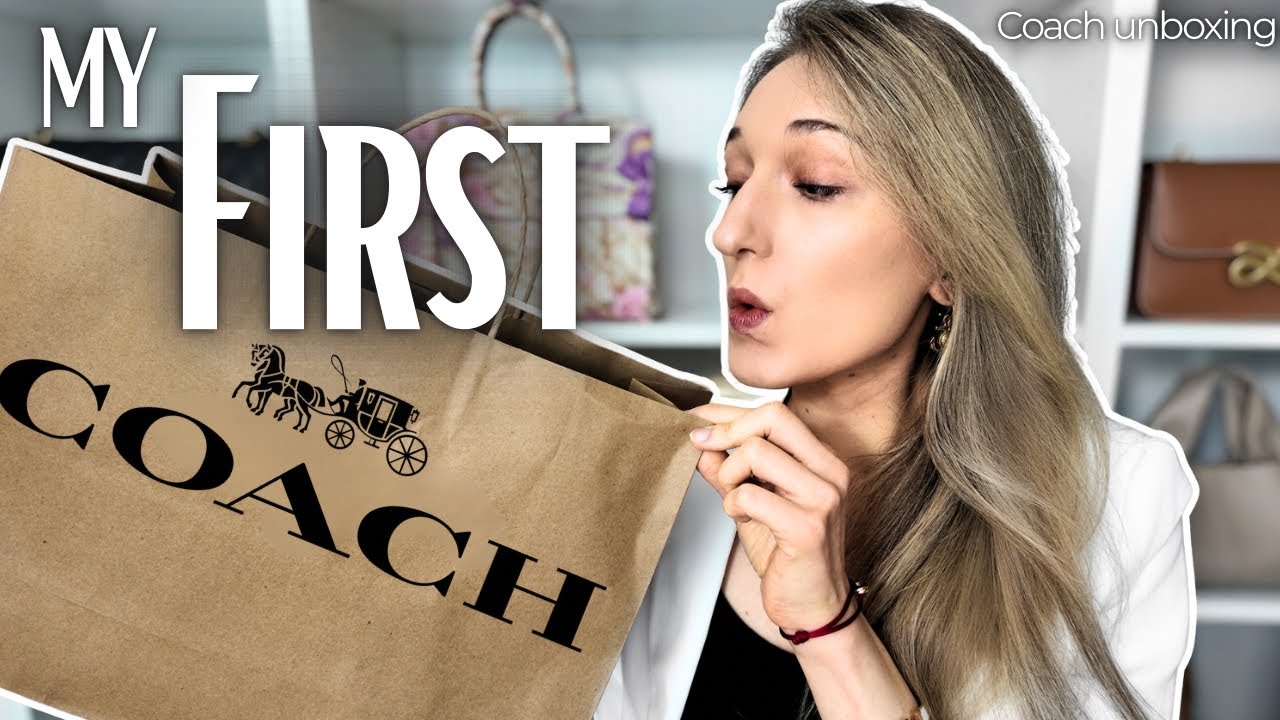 FINALLY🛍️ MY FIRST COACH HANDBAG UNBOXING - affordable luxury unboxing outlet haul | Lesley Adina