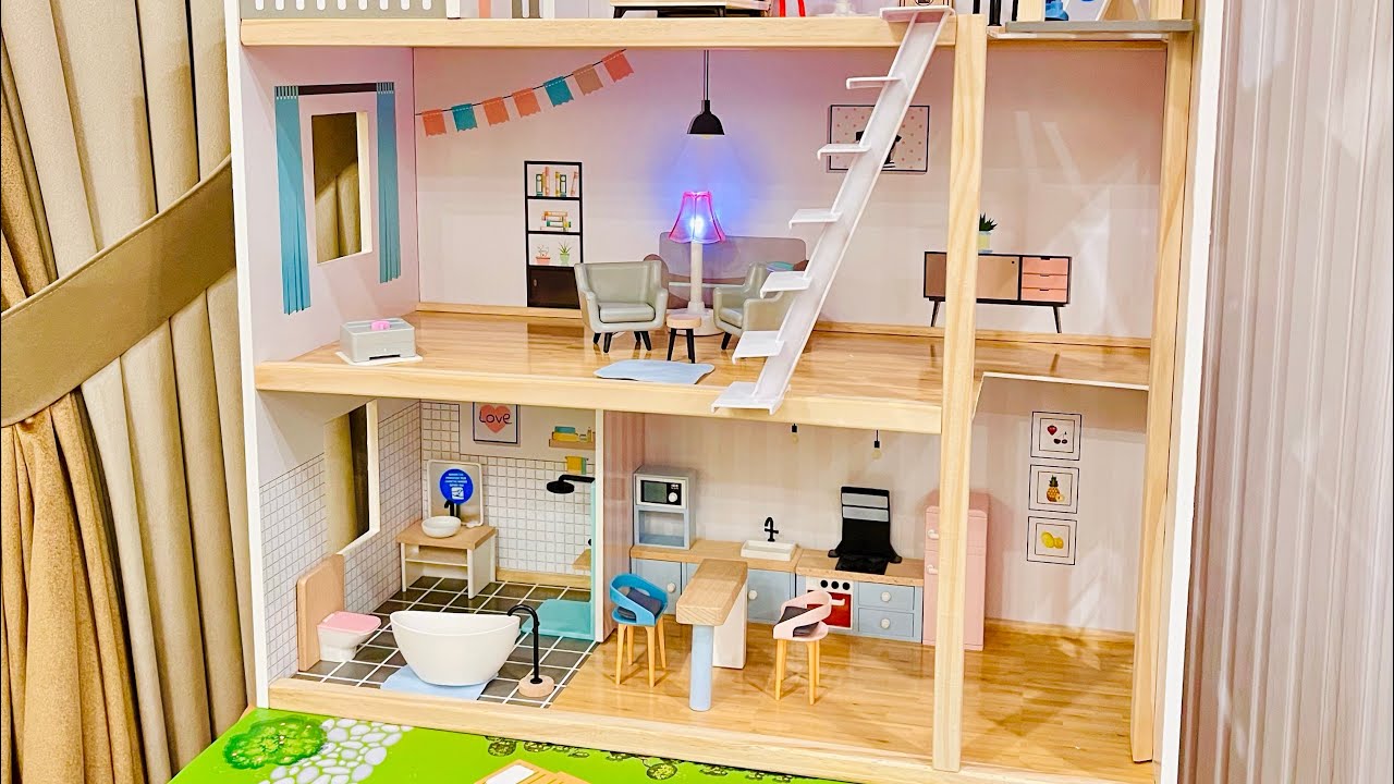 Dreamy Huge / Biggest  3 Story Playtive Wooden Doll House! #dollhouse #dollhousechallenge #barbie