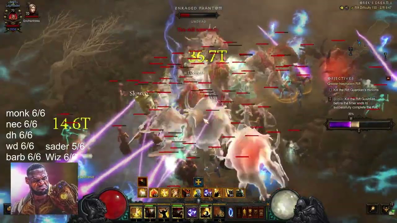 Diablo3 Season 30 all 42/42 sets done. Last piece Blessed Hammer Sader 150 rank 1