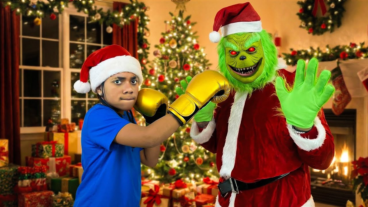 Boy Gets In FIGHT With The Grinch🥊