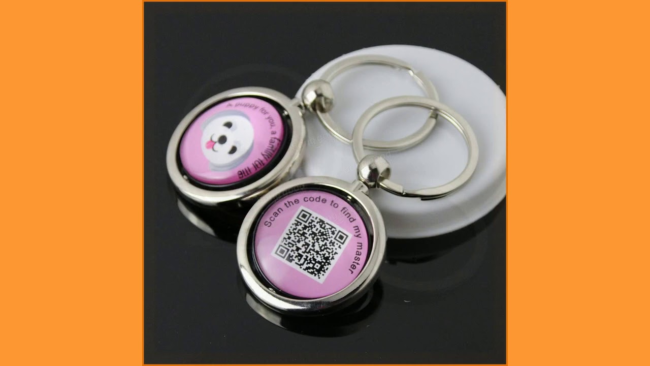 Stainless Steel Pet Anti Lost Key Chain ID Tag Tracker Intelligent QR Code Wireless Locator
