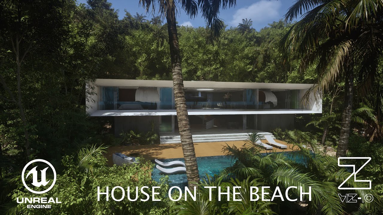 HOUSE ON THE BEACH  | UE5 ARCHVIZ  |  UNREAL ENGINE 5! [4K]