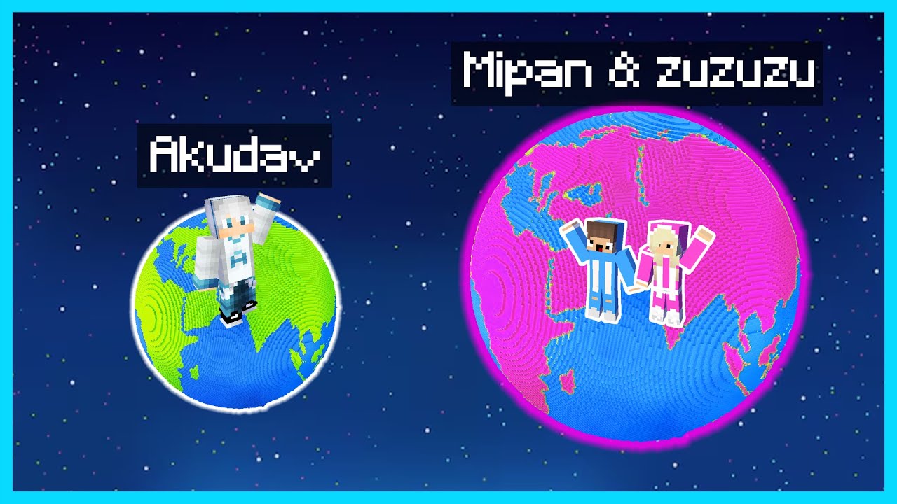 MIPAN & ZUZUZU BUAT BULAN BESAR VS BULAN KECIL AKUDAV DI LUAR ANGKASA MINECRAFT! BULAN MISKIN & KAYA