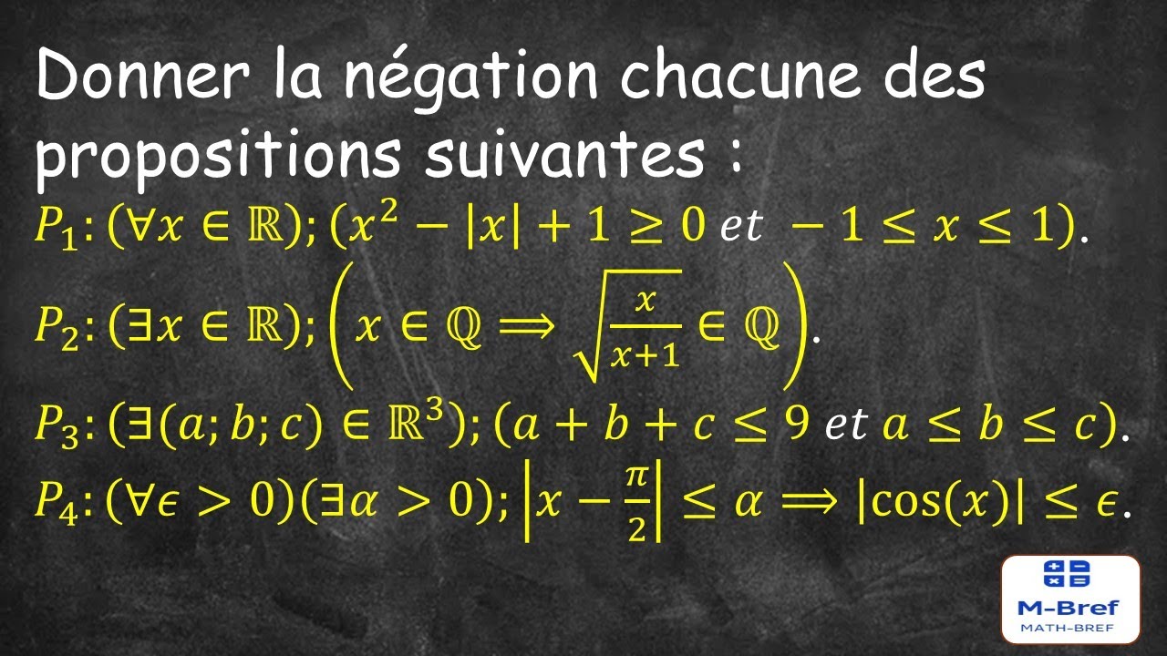 Notions de Logique : Exercice 45 page 73 ,1^è𝑟𝑒  𝑆𝐶 𝑀𝐴𝑇𝐻 , 𝐴𝐿 𝑀𝑂𝐹𝐼𝐷 𝐸𝑁 𝑀𝐴𝑇𝐻