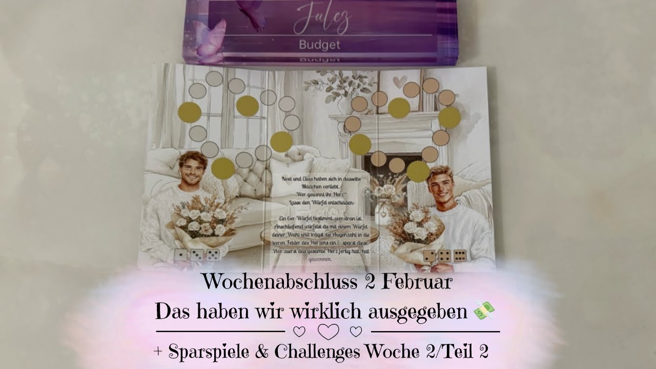 🦋Wochenabschluss 2 Februar | Unsere echten Ausgaben 💸| Sparspiele & Challenges Woche 2/Teil 2