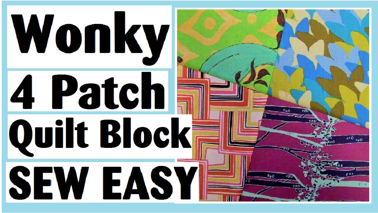 Wonky 4 Patch | Easy Quilt Block Tutorial
