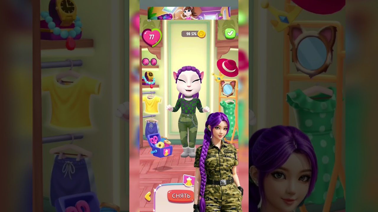K-Pop Demon Hunter Mode 😈#mytalkingangela2 #shorts #kpop