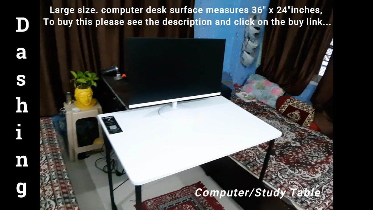 QARA Wood, Laminated Study Table, (36X24) Inch, #ComputerTableWhite #White Study Table #WhiteTable