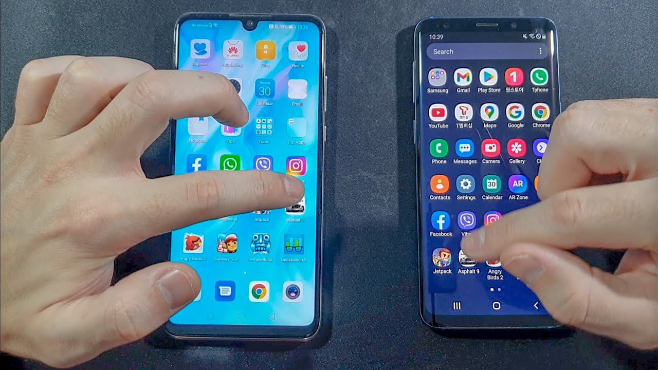 Сравнительный тест скорости Huawei P30 Lite и Samsung S9