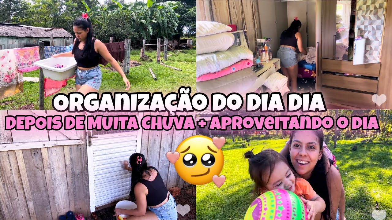 OLHA O TANTO DE ROUPA QUE LAVEI + BAGUNÇA PÓS DIAS DE CHUVA 🥺|| APROVEITANDO O DIA COM ELES 💕