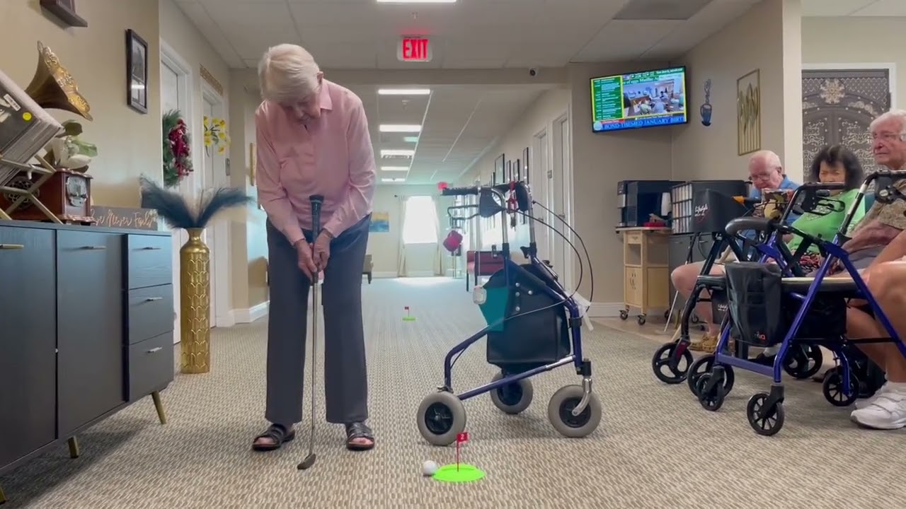Hole In One Golf with Roxi and our assisted living residents