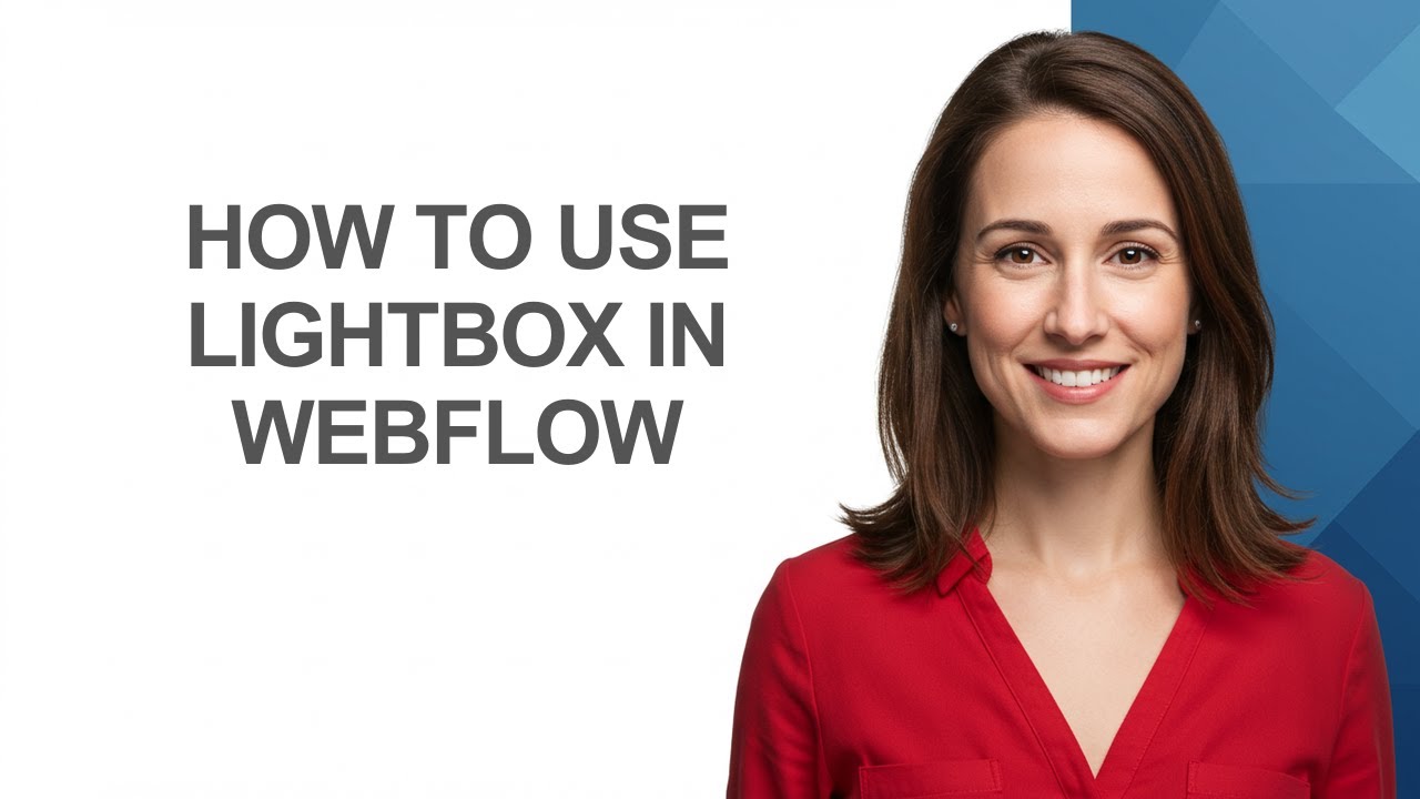 How To Use Lightbox In Webflow - AshleyHowTo