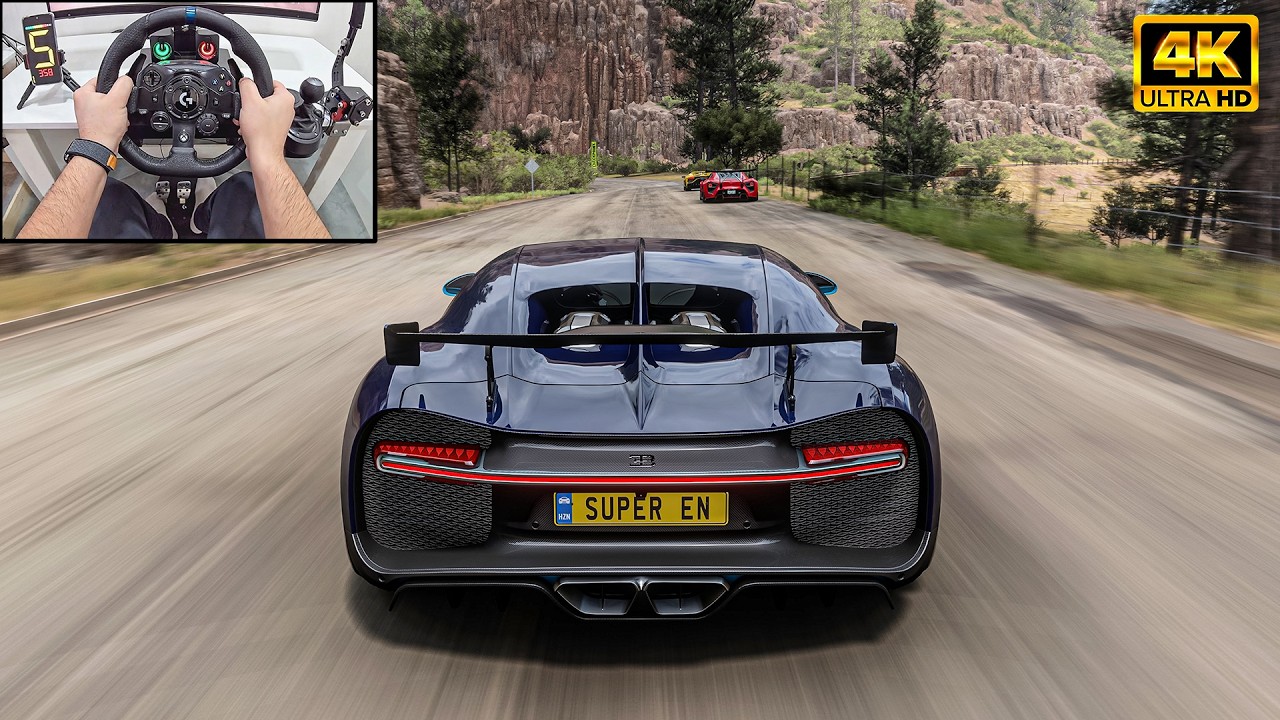 Bugatti Chiron VS Hypercars - Forza Horizon 5 | Logitech G923 Steering Wheel