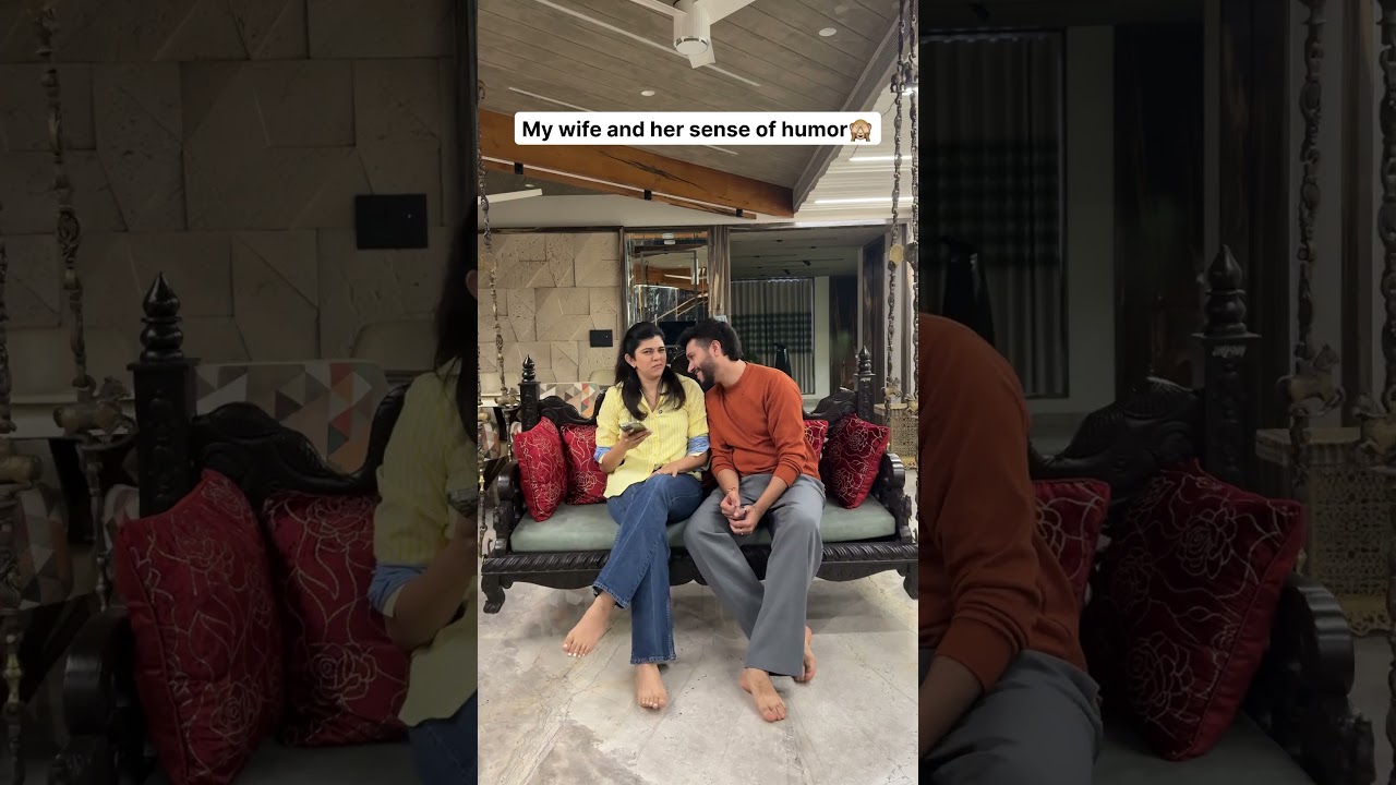 Wife&rsquo;s sense of humor😂 #couple #couplecomedy #arrangemarriage #husbandwife #relatable #comedy #cute
