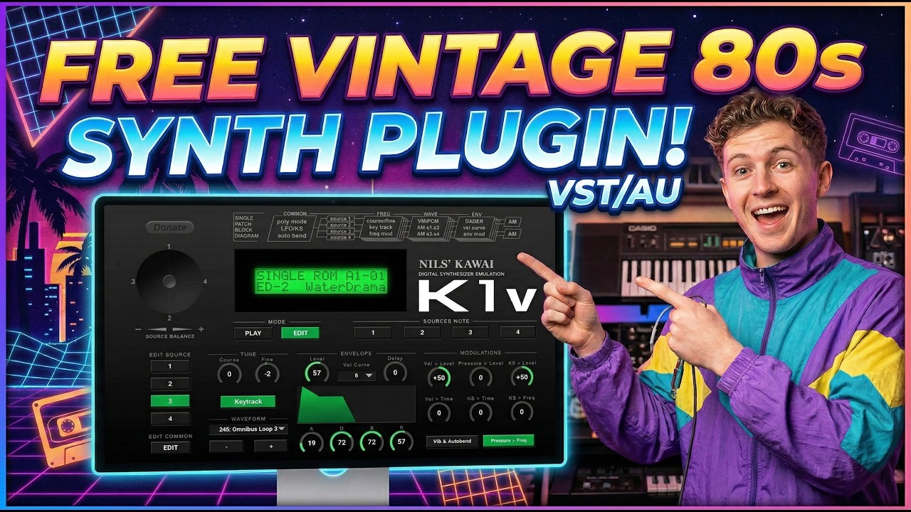 Бесплатная эмуляция Kawai K1, которую стоит попробовать в вашей DAW.