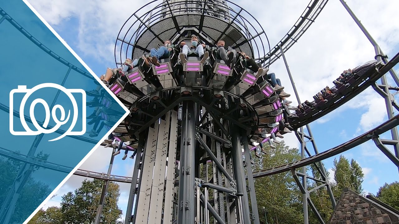 Highlander (Freifallturm / Freefall Tower) @ Hansa Park 2020 - Full HD Offride Video