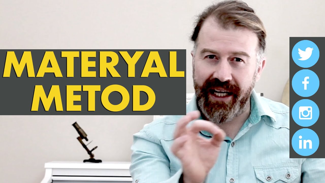 Materyal ve Metod bölümü - Makale ve Tez