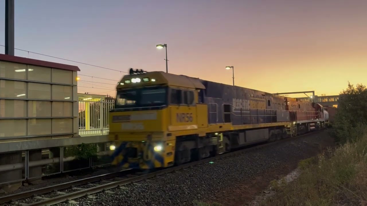 4PM4 Goods With Locos NR56-Ghan-NR19