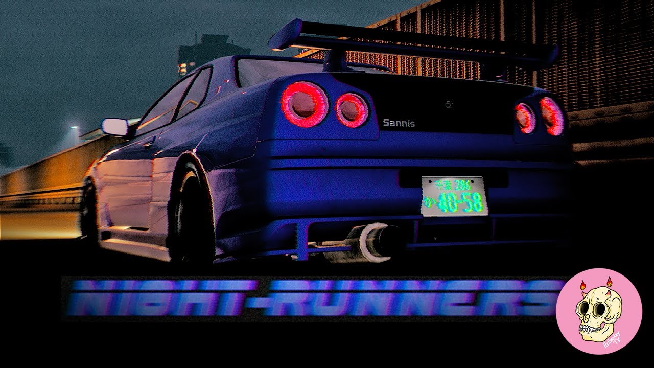 Third Night Run - 1000BHP R34 vs SK - Night Runners Modded