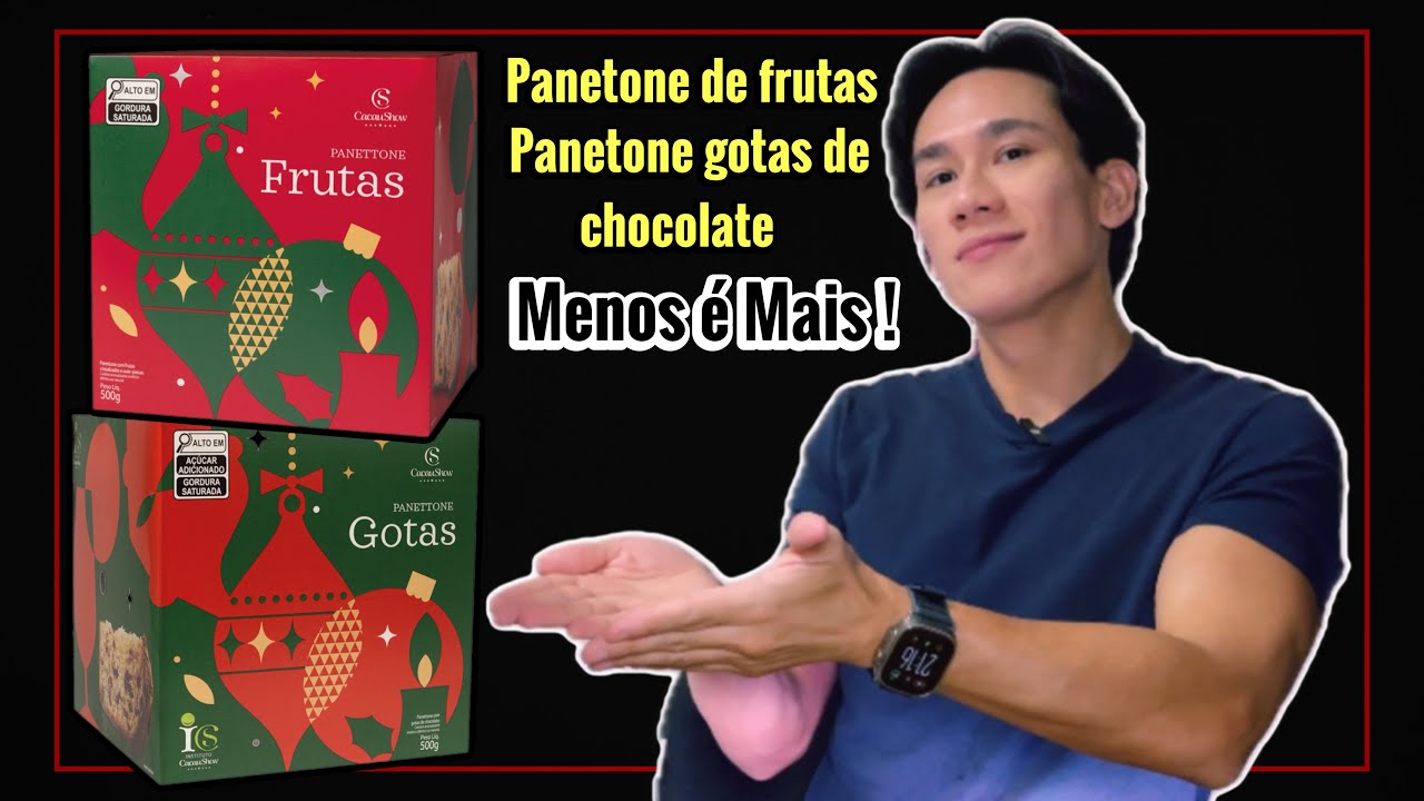 Panetone de Frutas e Gotas de chocolates Cacau Show