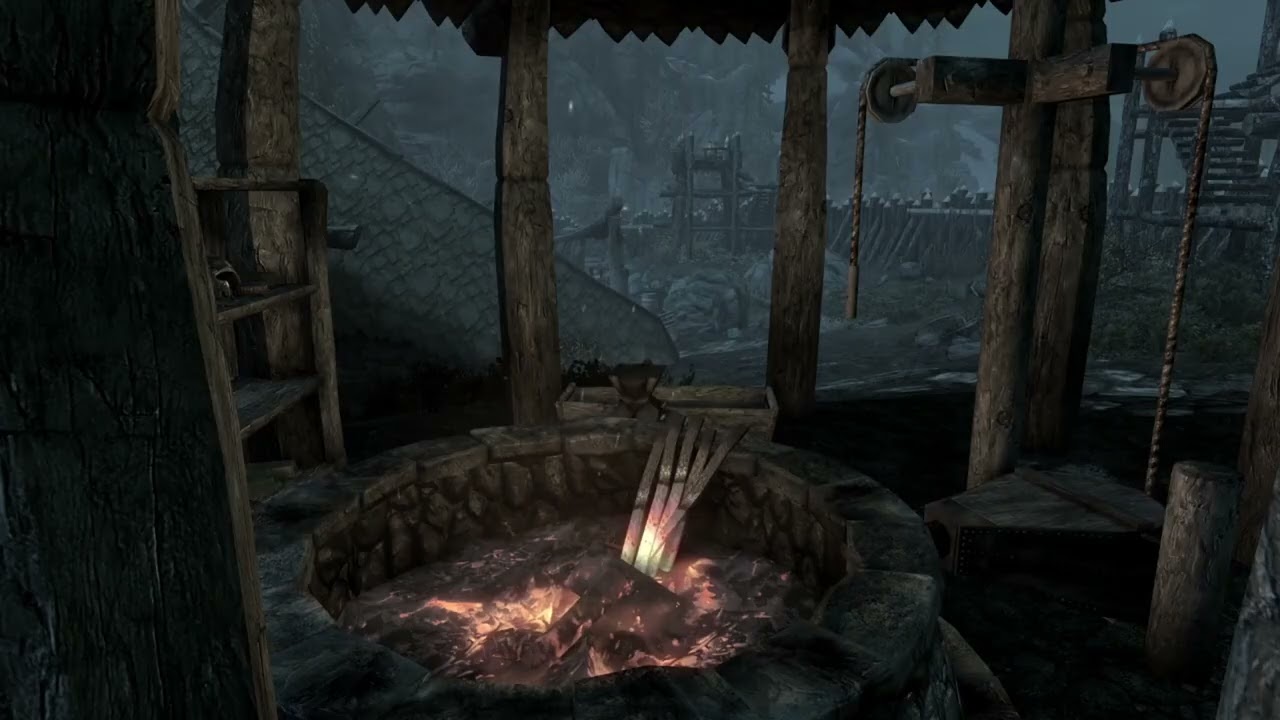 Relax after working the forge all day | Skyrim Music & Ambiance