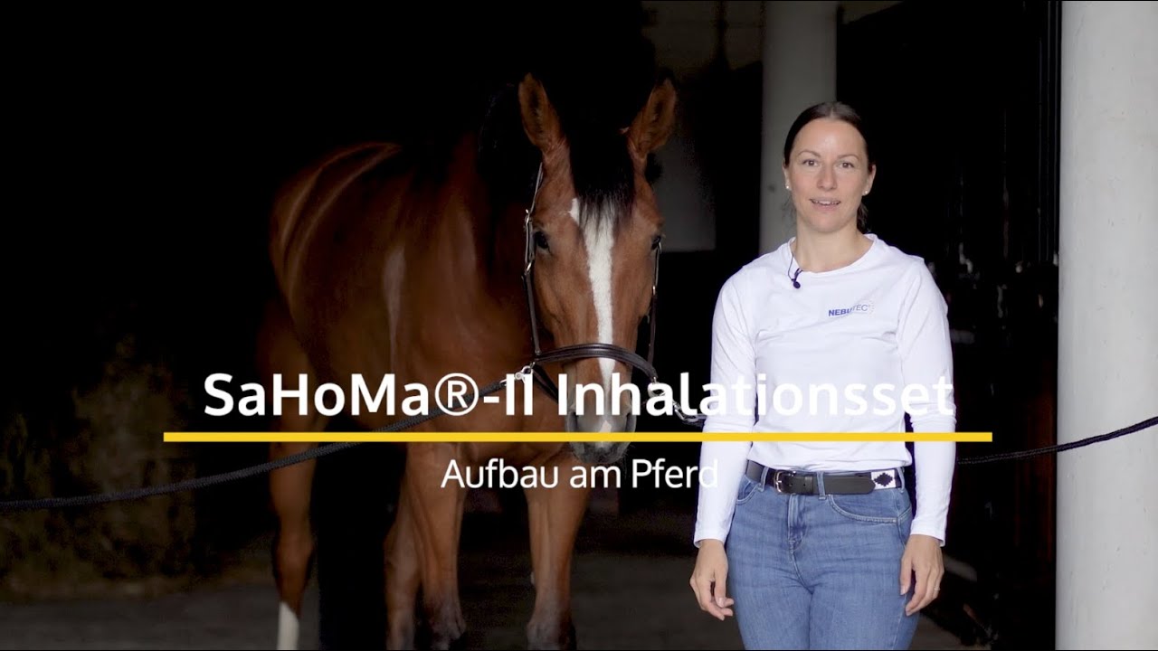 Aufbau des SaHoMa®-II Inhalationssets am Pferd | NEBU-TEC