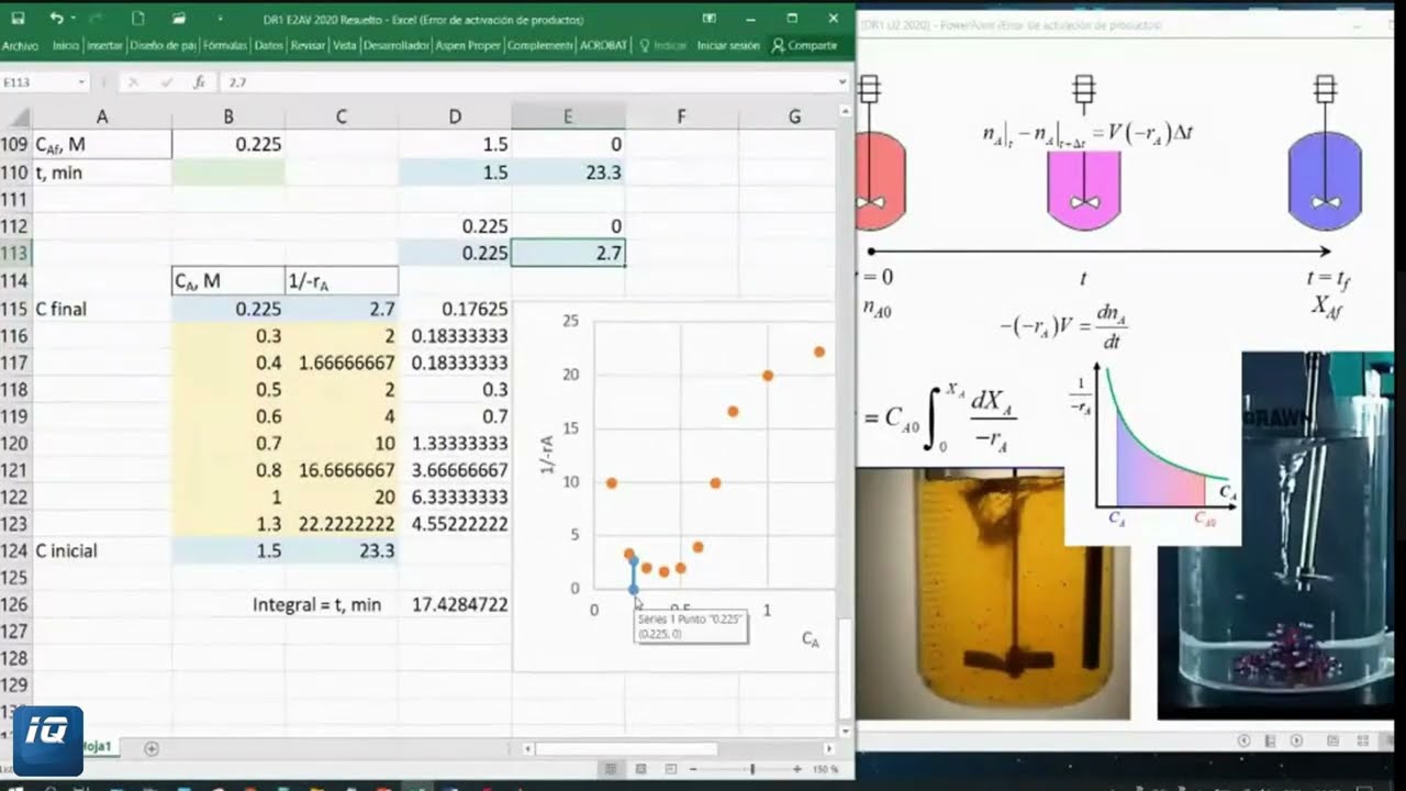 DR03: Ejercicio de Ecuación de Diseño del Reactor Batch