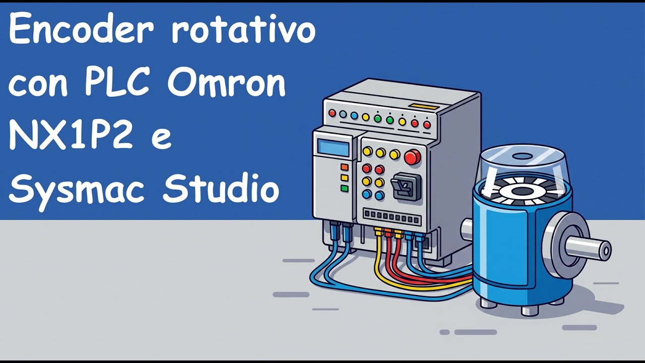 Encoder rotativo con PLC Omron NX1P2 e Sysmac Studio