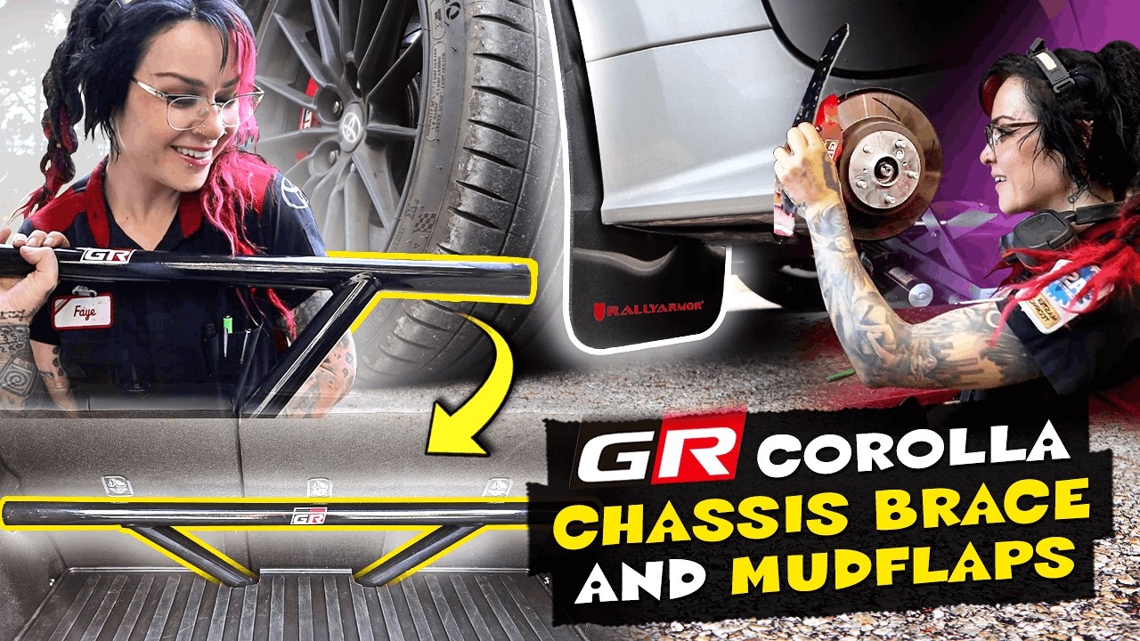 Ставим брызговики и распорку шасси на #GRCorolla! Апгрейд с помощью оригинальных аксессуаров @toy...