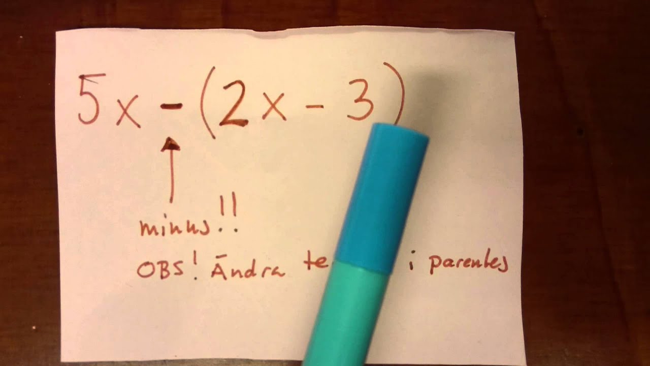 Hur f&ouml;renklar jag uttryck med parenteser?