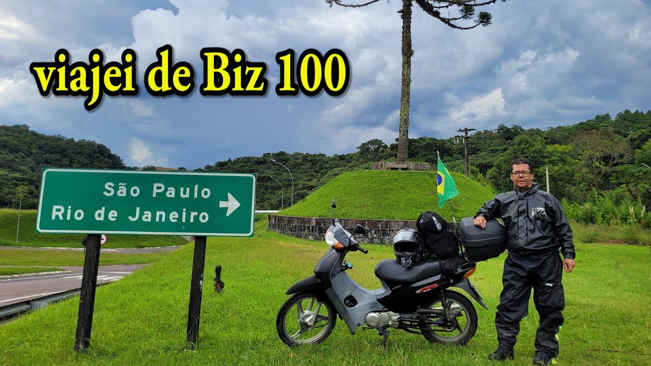 Curitiba ao Rio de Janeiro de Honda Biz 100 cc primeiro dia rodei s&oacute;184 km