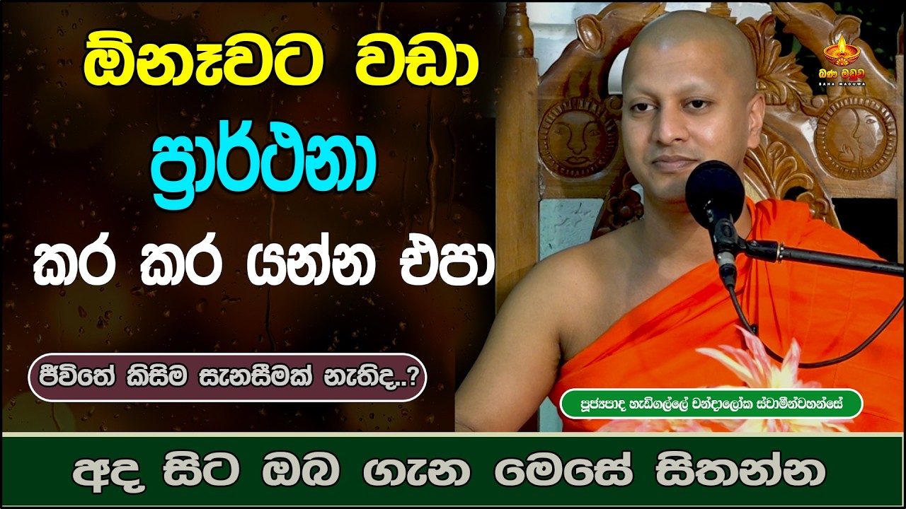 ලෝකයේ කෙනෙකුට අවැසි වටිනාම දේ. | Hadigalle Chandaloka Thero | හැඩිගල්ලේ චන්දාලෝක හිමි | bana | 2026