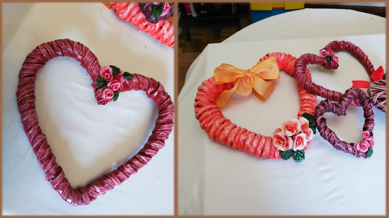 DIY CORAZON DE PAPEL  RECICLADO  (DIA DEL AMOR )- PAPER HEART 04 - VALENTINE´S DAY