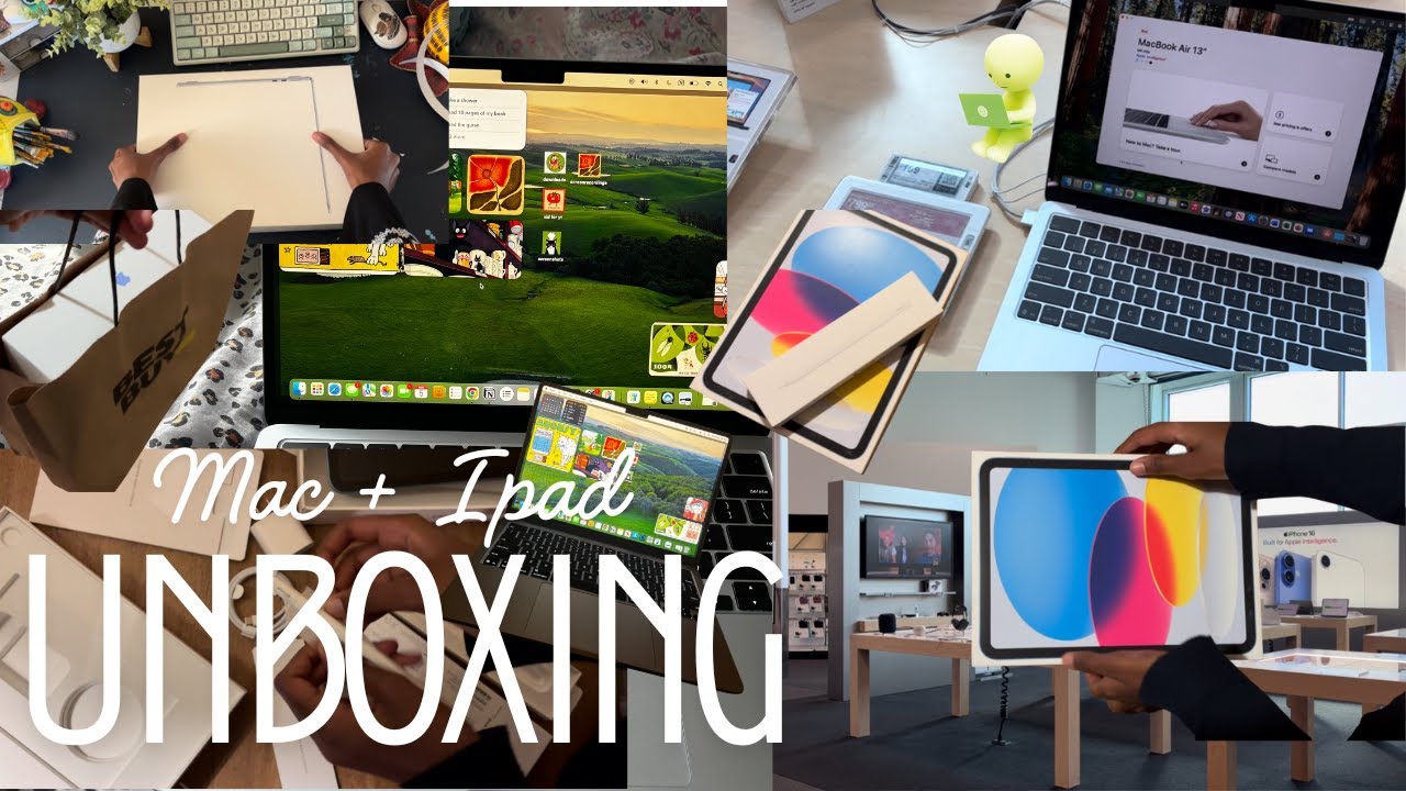 UNBOXING my MACBOOK M4 and IPAD A16!