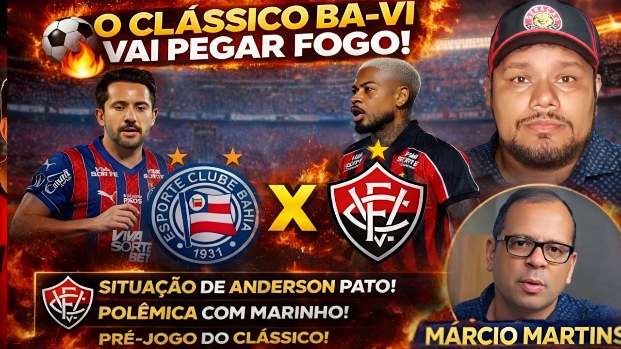🦁 PATO VAI PRO JOGO? PRÉ-JOGO DO BA-VI ⚽ + MÁRCIO MARTINS DETONA RESPOSTA DE MARINHO À TORCIDA 🔥