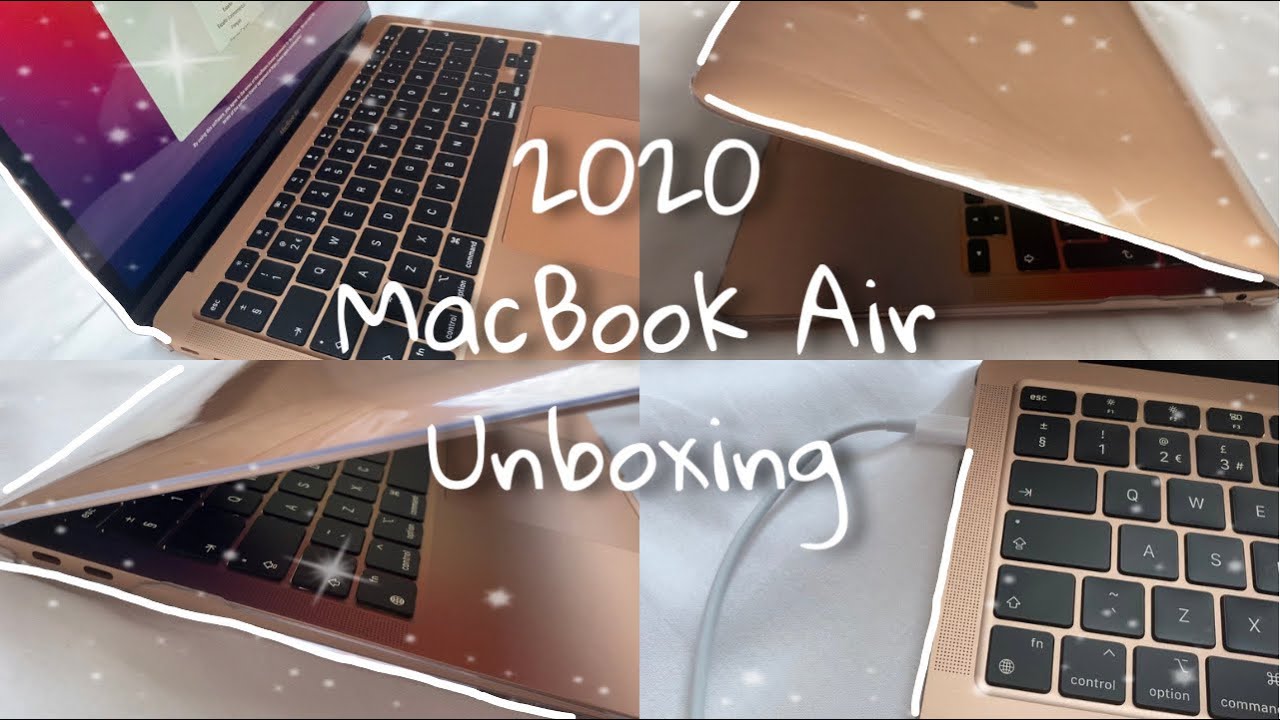 Gold MacBook Air 2020 M1 Unboxing + setup