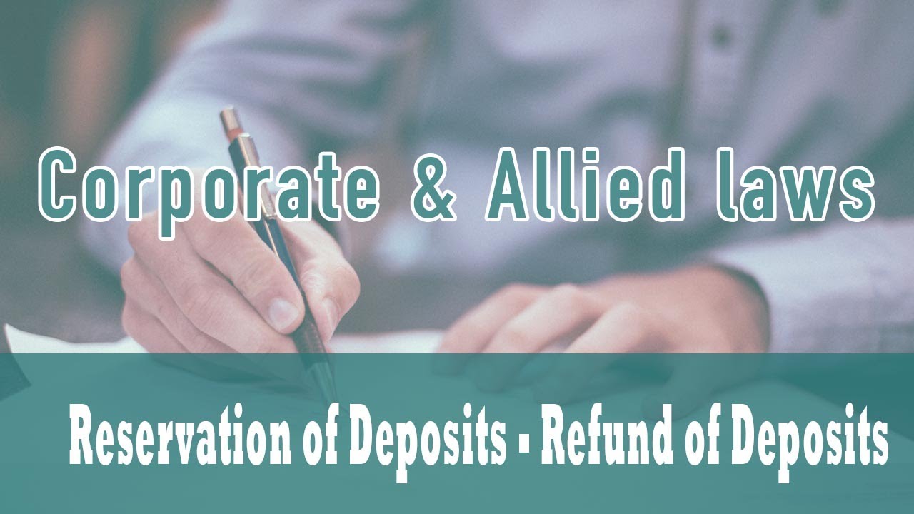 The Insurance Act 1938 | Deposits | Reservation of Deposits | Refund of Deposits | Part 3