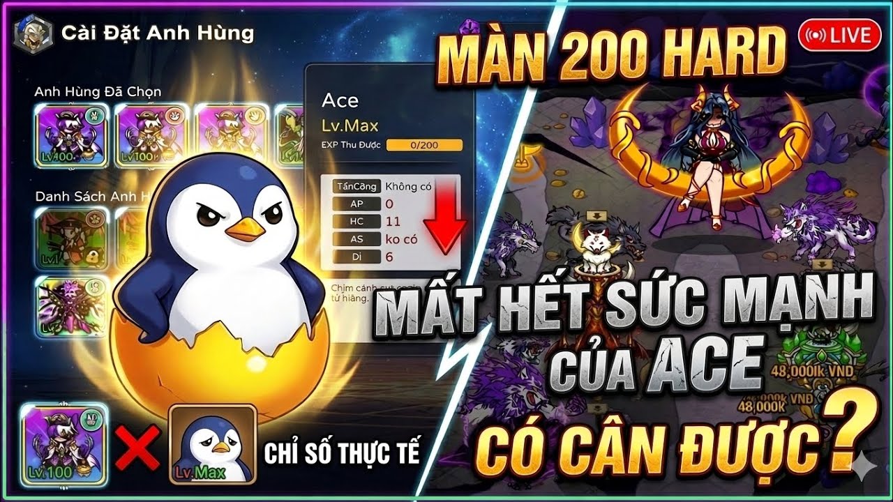 UPDATE MỚI… MÀN 200 HARD KHÓ TỚI MỨC NÀY SAO?! / Gold tower defence /Vượt stage 200 H ntn?